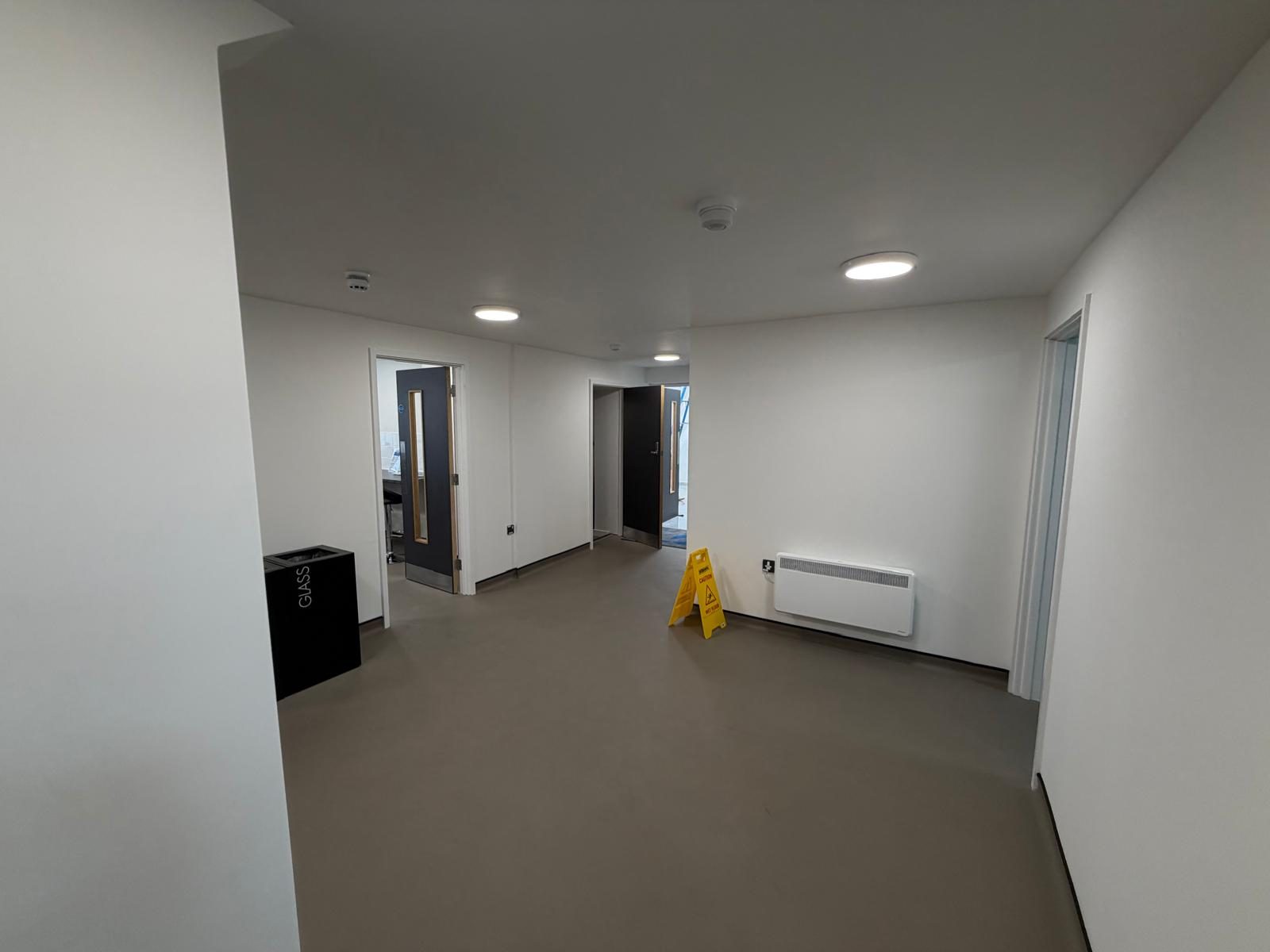 Finished communal space & circulation, Atlantic Plastics, JLG Construction Services