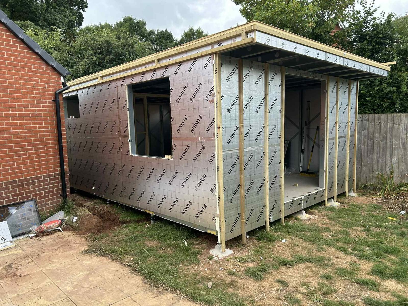 Insulated wall build-up over the frame — JLG Construction Services
