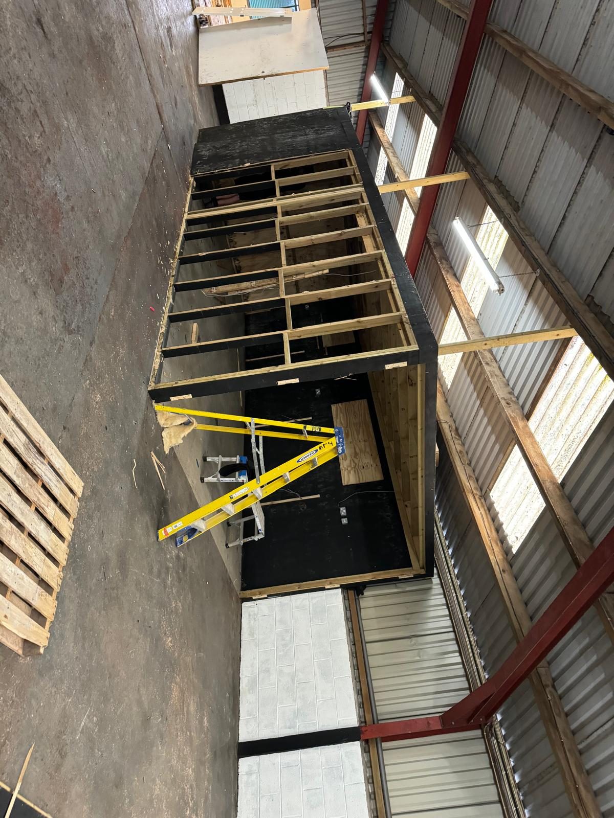 Roof & steel framing, HM Car Sales, JLG Construction Services
