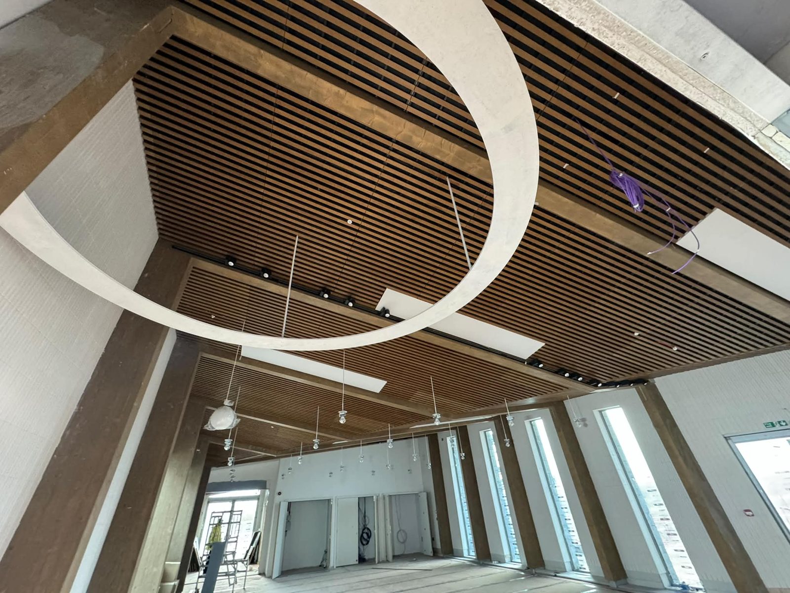 Curved feature detail — Plymouth Crematorium, JLG Construction Services