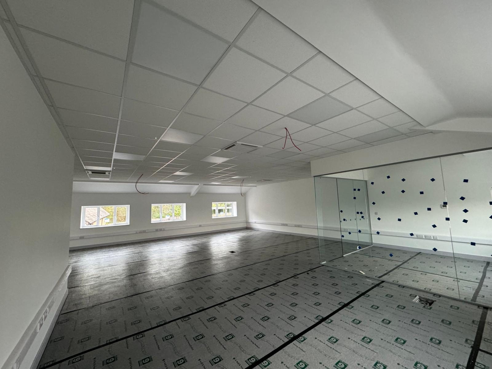 Finished open-plan office, Stoneman Engineering, JLG Construction Services