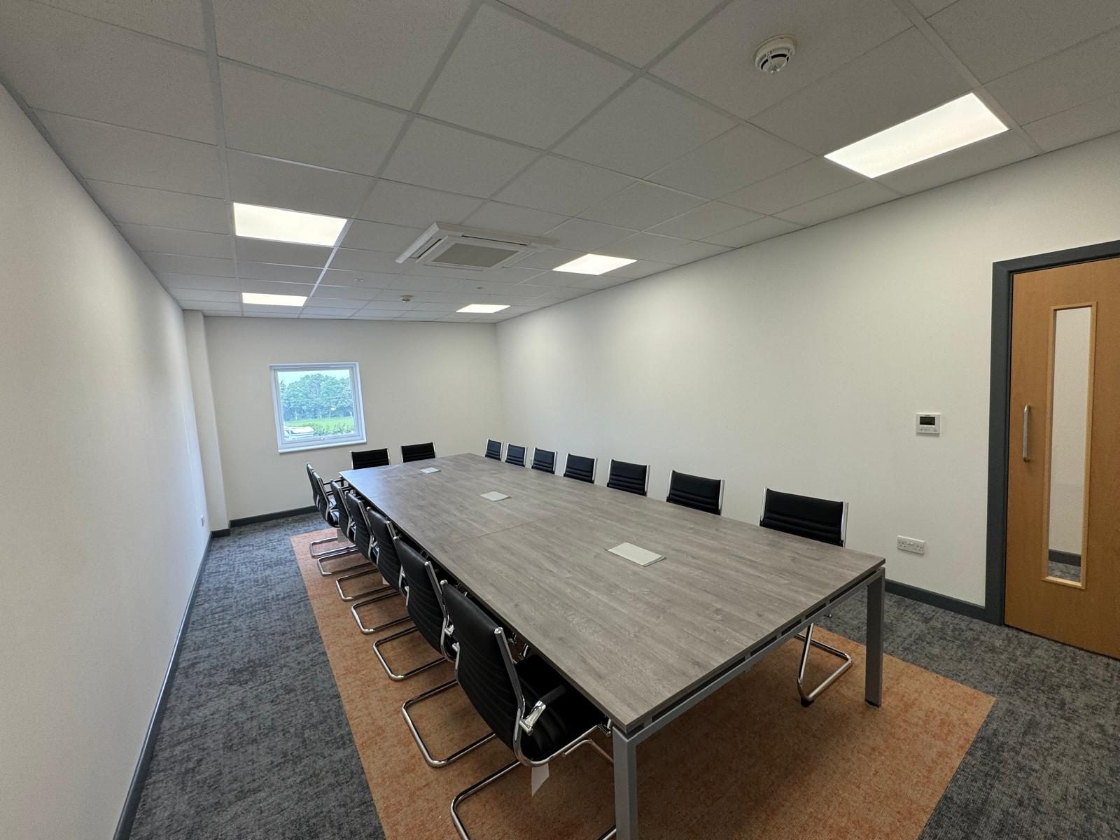 Finished boardroom, Wales & West, JLG Construction Services