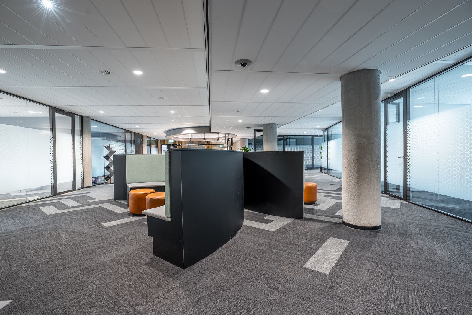 Open-plan fit-out with partitions, JLG Construction Services in Devon